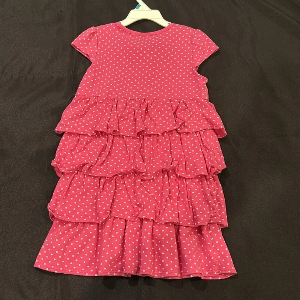 Gymboree dress size 7. pink, white dots, with bow